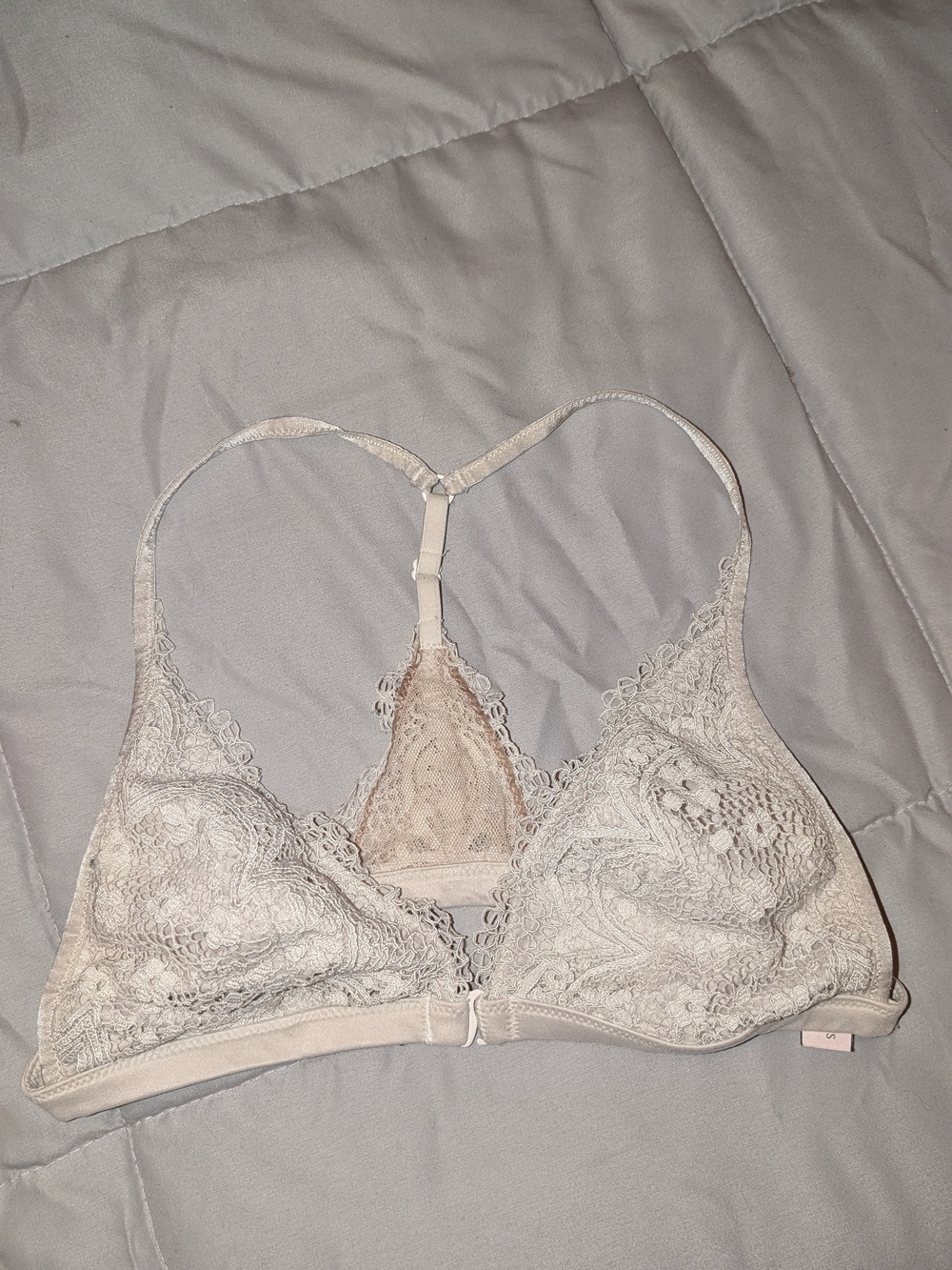 Victoria's Secret Lace Bralette in Light Beige